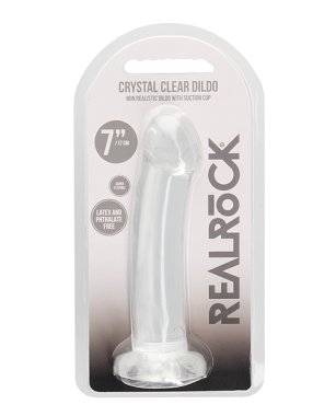 Shots RealRock Crystal Clear 7" Dildo - Transparent