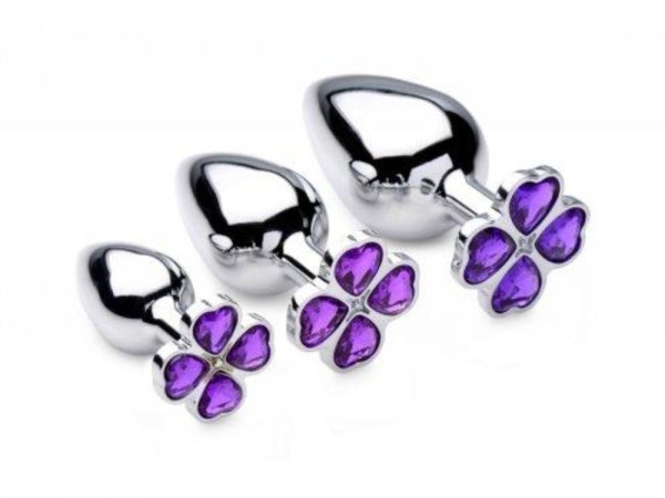 Violet Flower Gem Anal Plug Set*