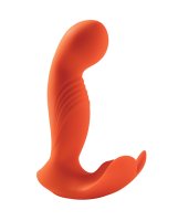 Crave 3 G-Spot Vibrator with Rotating Massage Head & Clit Tickler - Orange