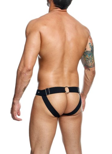 MALE BASICS DNGEON PEEKABOO JOCKSTRAP BLACK O/S