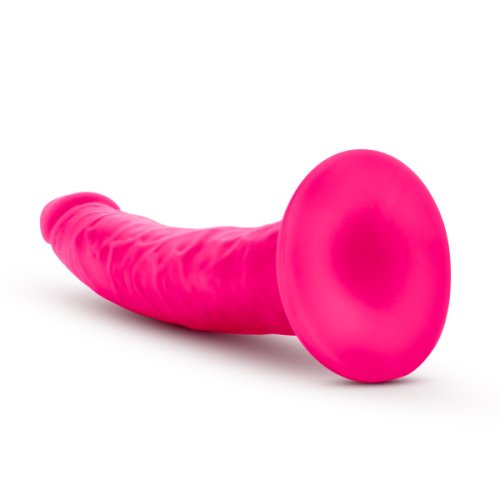 NEO ELITE 7.5IN SILICONE DUAL DENSITY COCK NEON PINK