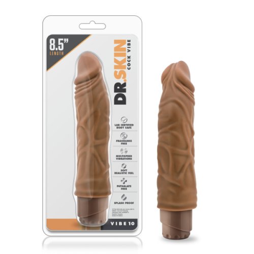 DR SKIN COCK VIBE #10 MOCHA REALISTIC COCK