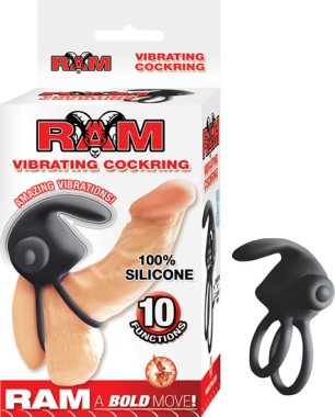 RAM VIBRATING COCKRING BLACK