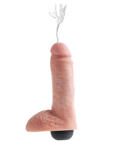 KING COCK 8 IN SQUIRTING COCK W/ BALLS LIGHT