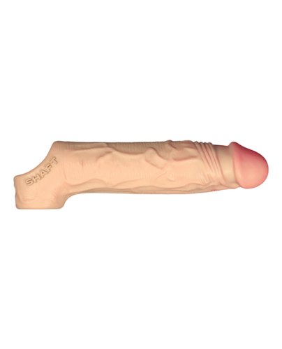 Shaft Flexskin Liquid Silicone 7.8\" Vibrating Sheath - Pine