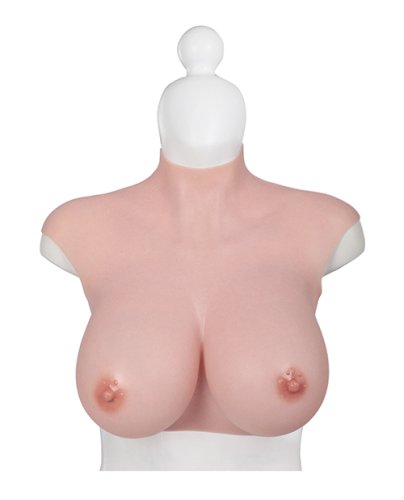 XX-DREAMSTOYS Ultra Realistic H Cup Breast Form Extra Large - Ivory