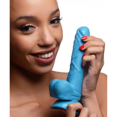 POP 6.5" Dildo with Balls - Blue