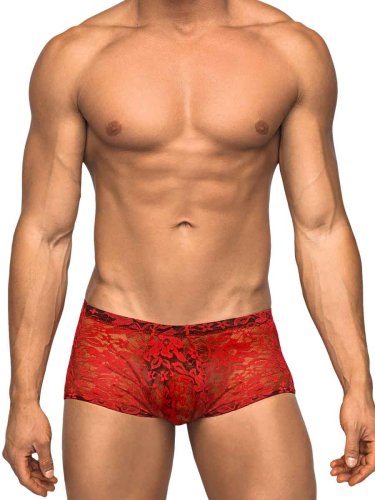 MINI SHORT STRETCH LACE SMALL RED