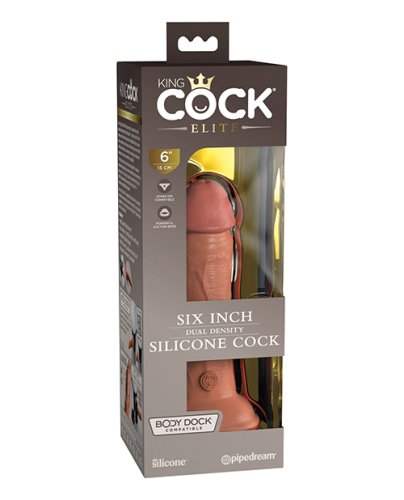 KING COCK ELITE 6 IN DUAL DENSITY TAN