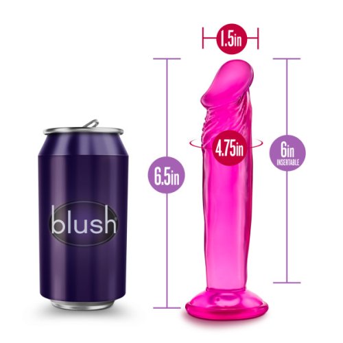 B YOURS SWEET N SMALL 6IN DILDO W/ SUCTION CUP PINK