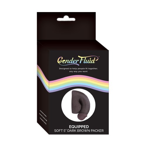 Gender Fluid Soft Packer 5\" - Dark Brown