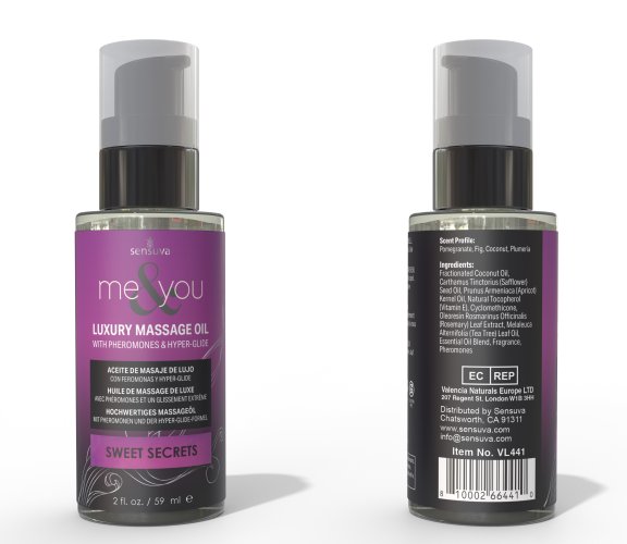 ME & YOU MASSAGE OIL SWEET SECRETS 2 OZ