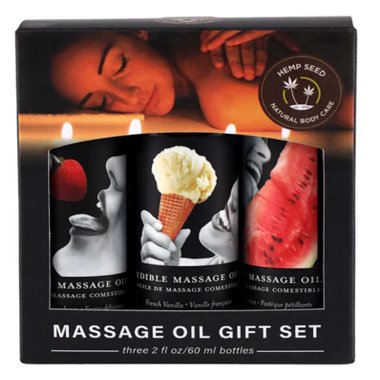 Edible Massage Oil Gift Set: Original 2 fl oz / 60 ml