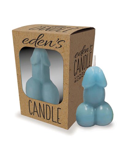 Eden\'s Penis Candle - Blue - Vanilla