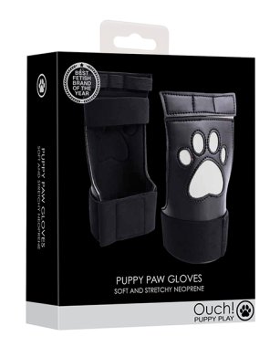Shots Ouch Puppy Play Paw Cut-Out Gloves - White