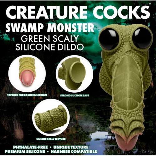 Swamp Monster Scaly Silicone Dildo *