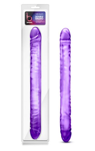 B YOURS 18 DOUBLE DILDO PURPLE \"