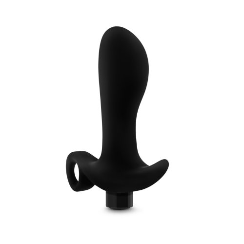 ANAL ADVENTURES PLATINUM SILICONE VIBRATING PROSTATE MASSAGER 1 BLACK