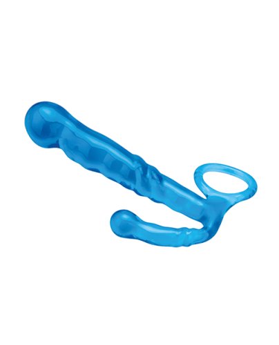 Blue Line C & B 4.5\" Beginners Prostate Massager - Jelly Blue