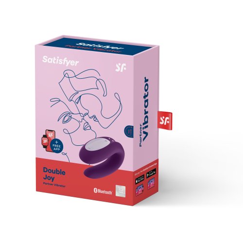 SATISFYER DOUBLE JOY VIOLET W/ APP (NET)