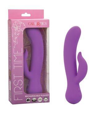 First Time Rechargeable Pleaser Vibrator - Purple
