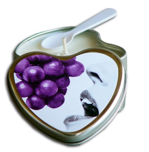 CANDLE 3-IN-1 HEART EDIBLE GRAPE 4.7 OZ