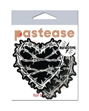 Pastease Premium Barbed Wire Heart Reflective - Black O/S