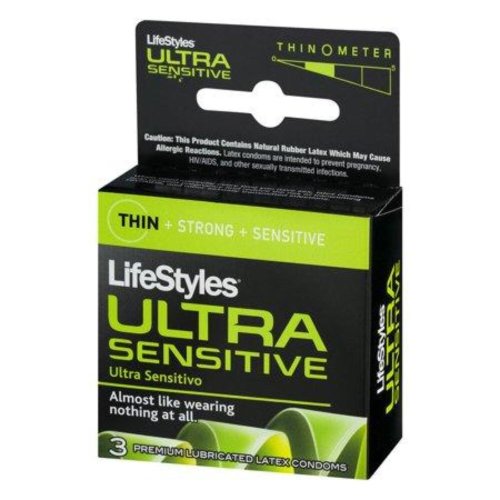 Lifestyles Ultra Sensitive Condoms 3ct