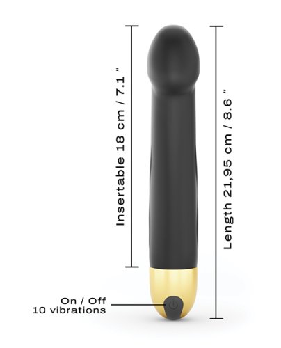 Dorcel Real Vibration M 8.6\" Rechargeable Vibrator 2.0 - Black/Gold