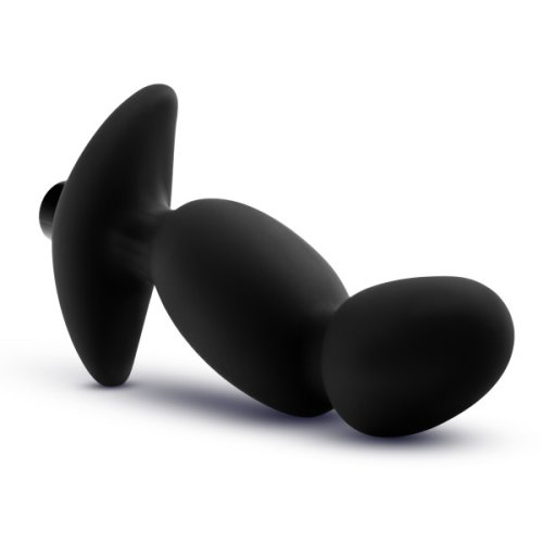 ANAL ADVENTURES PLATINUM SILICONE VIBRATING PROSTATE MASSAGER 04 BLACK