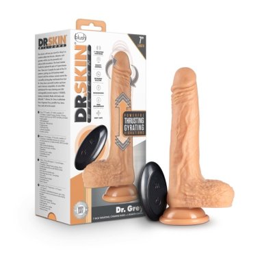 DR SKIN DR GREY 7IN DILDO THRUSTING VANILLA