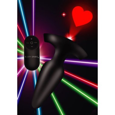 Laser Heart Medium Anal Plug w/ RC