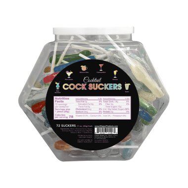 COCKTAIL COCK SUCKERS 72PC FISH BOWL