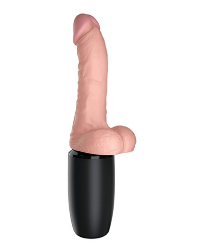 King Cock Plus Thrusting, Warming & Vibrating 6.5\" Triple Threat Dong