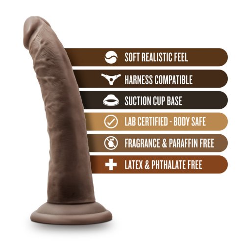 DR SKIN 7 COCK W SUCTION CUP CHOCOLATE \"