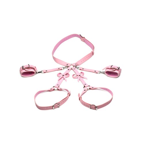 Bondage Harness W/ Bows - M/L - Pink