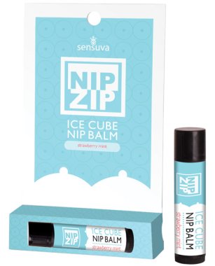 Sensuva Nip Zip Ice Cube Nip Balm - Strawberry Mint