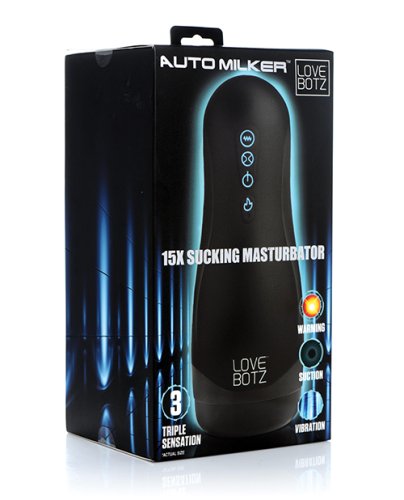 LoveBotz Auto Milker 15x Sucking Masturbator Black Xr llc EWH