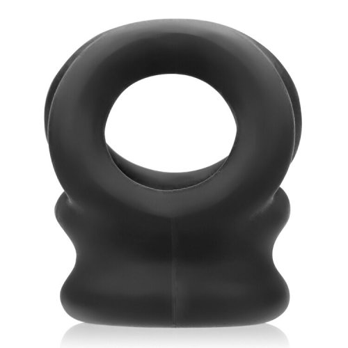 TRI SQUEEZE COCKSLING BALL STRETCHER OXBALLS SILICONE TPR BLEND BLACK ICE (NET)