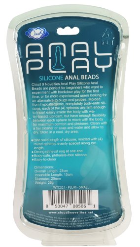 SILICONE ANAL BEAD SMALL PLUM