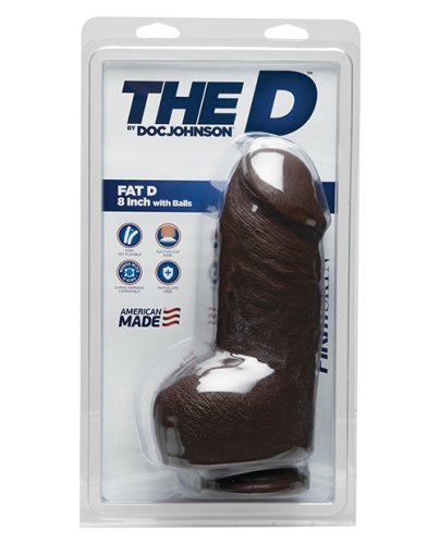 The D 8\" Fat D w/Balls - Chocolate