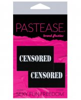 Pastease Premium Censored Pastie - Black/White O/S