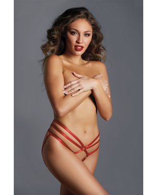 Adore the Only One Strappy Ouverte Panty Red O/S