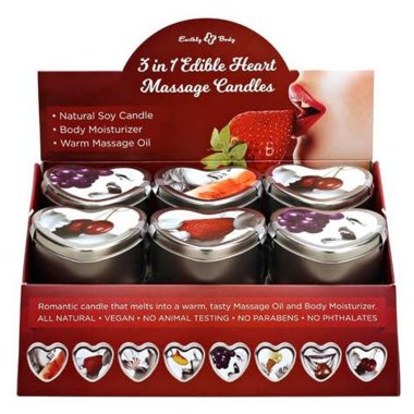 Edible Candle Display & Tester Pre-Pack: Cherry, Watermelon, Strawberry, and Grape + Strawberry 12 pc