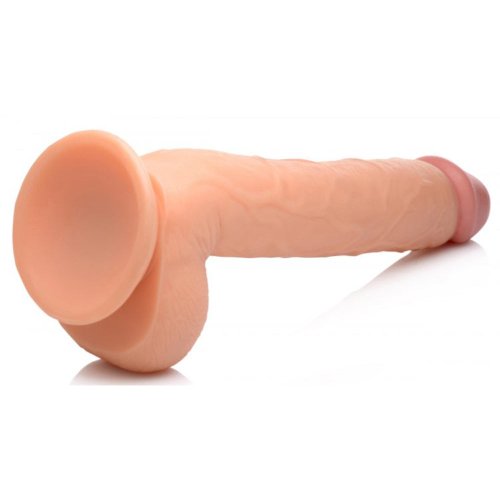 Long Logan 10\" Dildo with Balls - Light