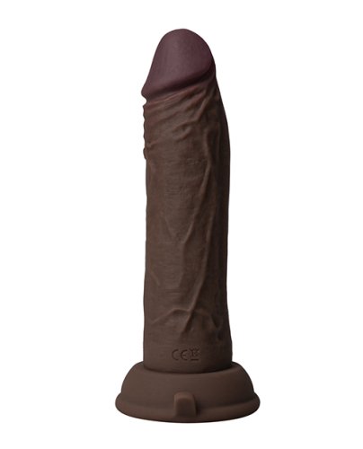 Shaft Flexskin Liquid Silicone 6.5\" Vibrating Dong - Mahogany