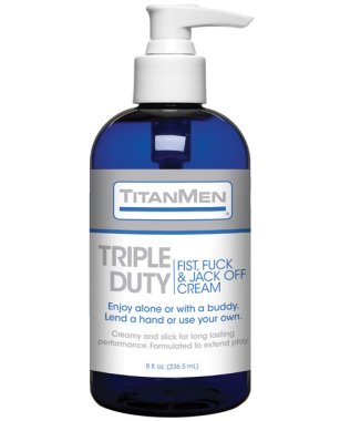 Titanmen Triple Duty Fist, Fuck & Jack Off Cream - 8 oz Bottle
