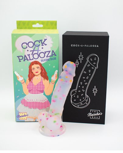 Natalie\'s Toy Box Cock-A-Palooza Confetti Silicone Suction Dildo