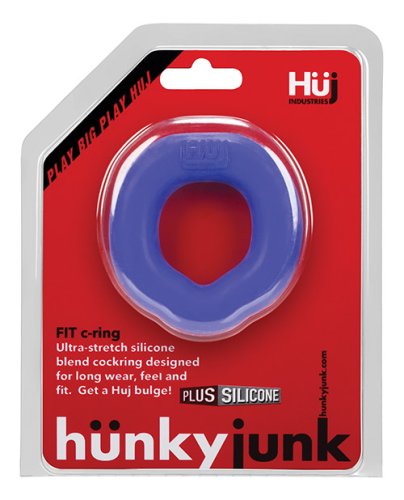 Hunky Junk Fit Ergo C Ring - Cobalt