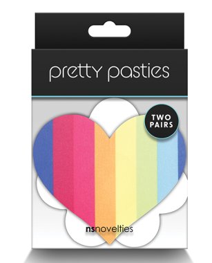 Pretty Pasties Pride Heart & Flower Rainbow - 2 Pair